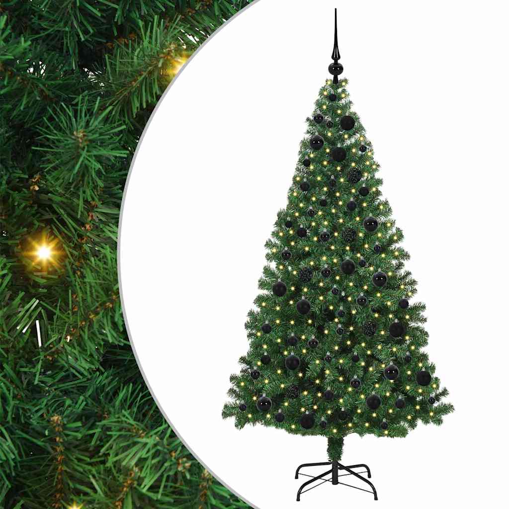Vidaxx sapin de Noël artificiel vert 180 cm PVC et acier et plastique