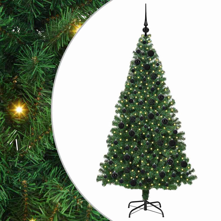 Vidaxx sapin de Noël artificiel vert 180 cm PVC et acier et plastique