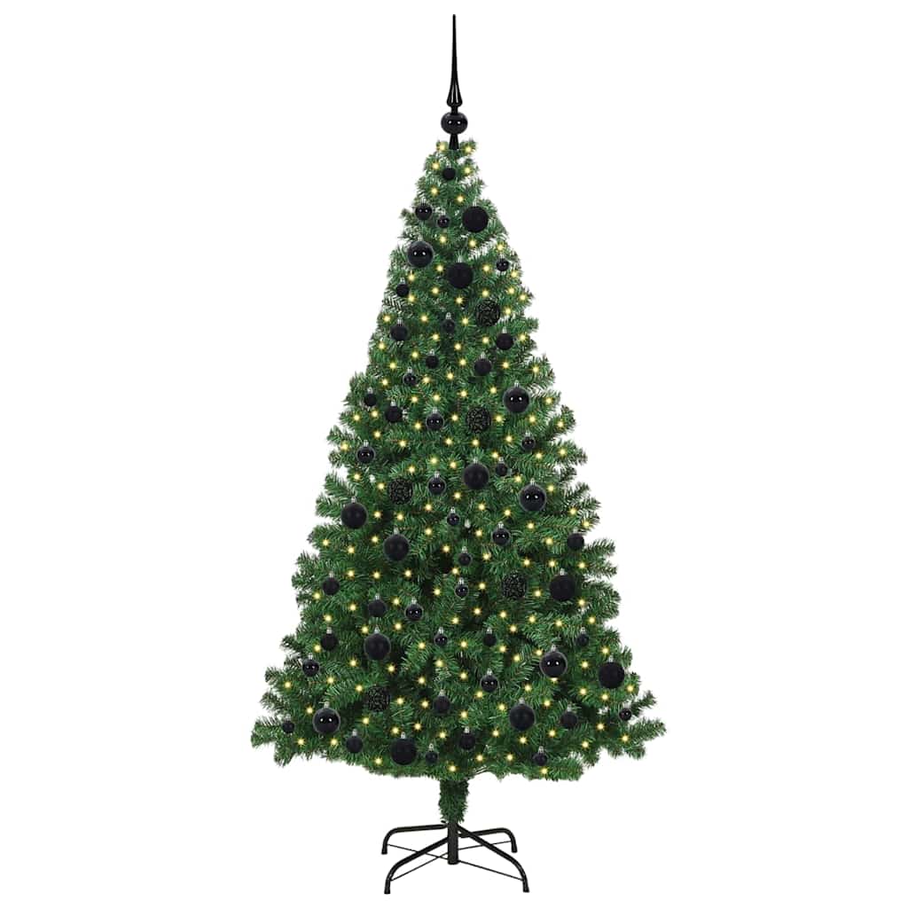 Vidaxx sapin de Noël artificiel vert 180 cm PVC et acier et plastique