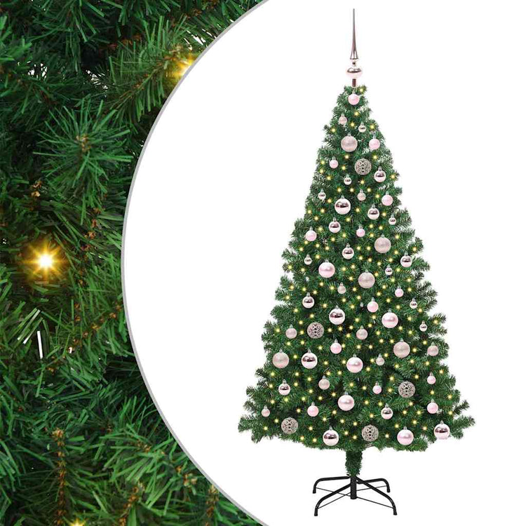 Vidaxx sapin de Noël artificiel vert 180 cm PVC et acier et plastique