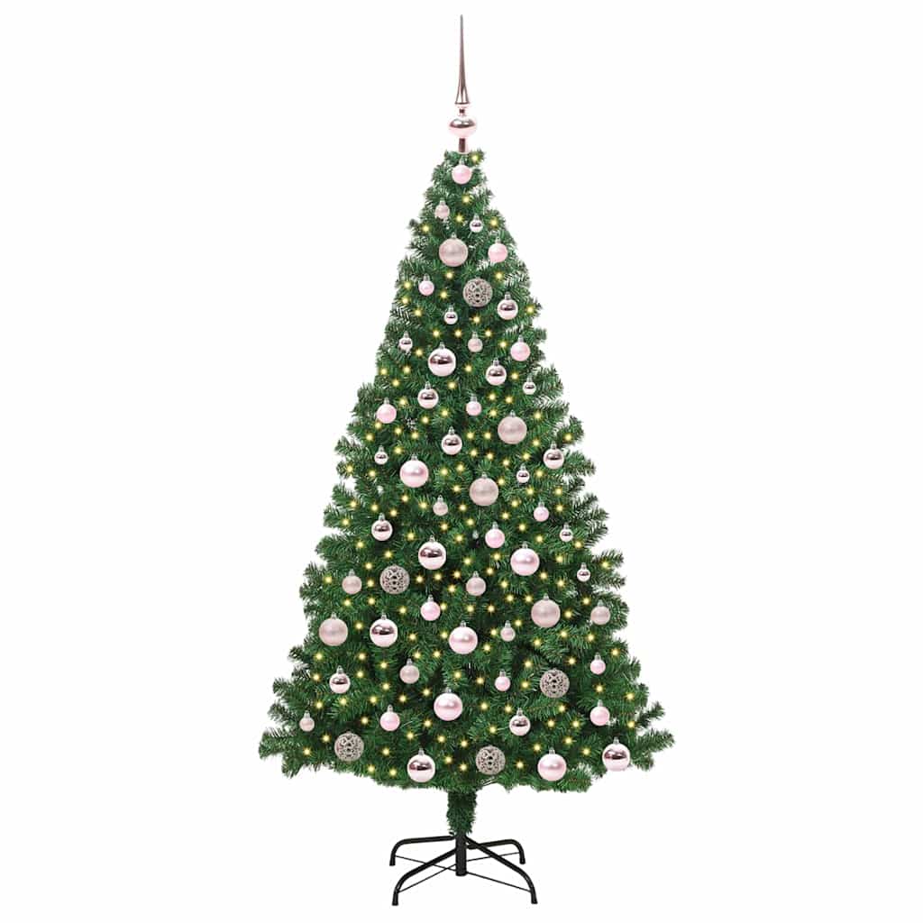 Vidaxx sapin de Noël artificiel vert 180 cm PVC et acier et plastique