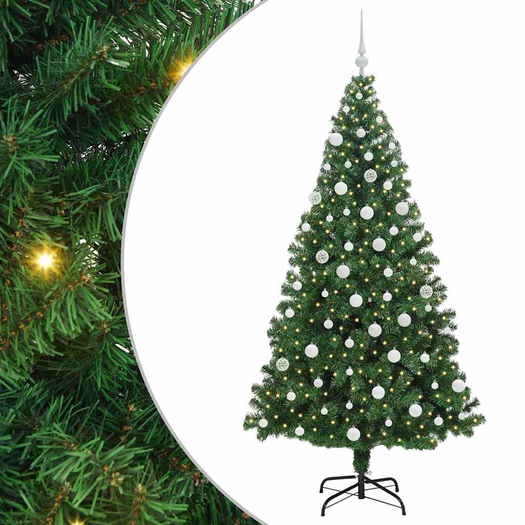 Vidaxx sapin de Noël artificiel vert 180 cm PVC et acier et plastique