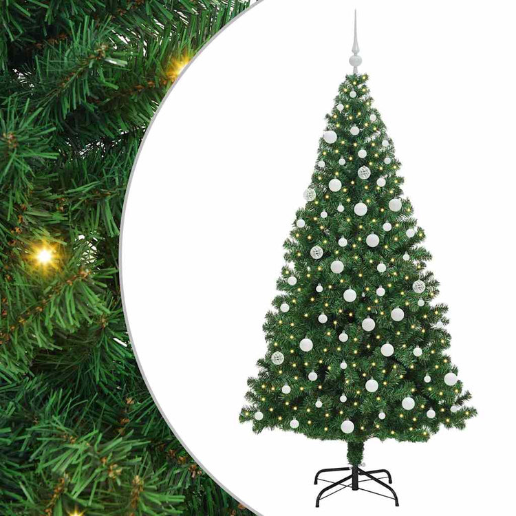 Vidaxx sapin de Noël artificiel vert 180 cm PVC et acier et plastique