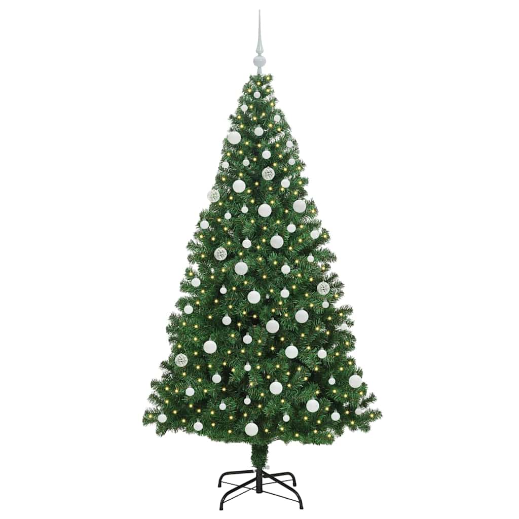 Vidaxx sapin de Noël artificiel vert 180 cm PVC et acier et plastique