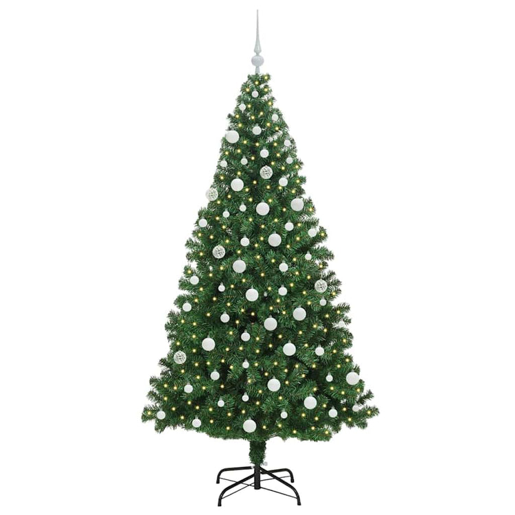 Vidaxx sapin de Noël artificiel vert 180 cm PVC et acier et plastique