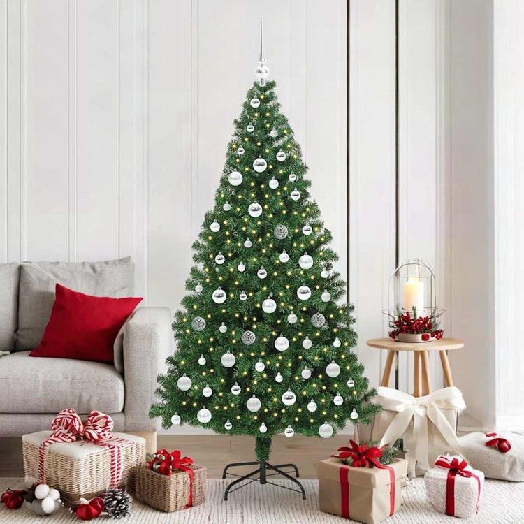 Vidaxx sapin de Noël artificiel vert 180 cm PVC et acier et plastique