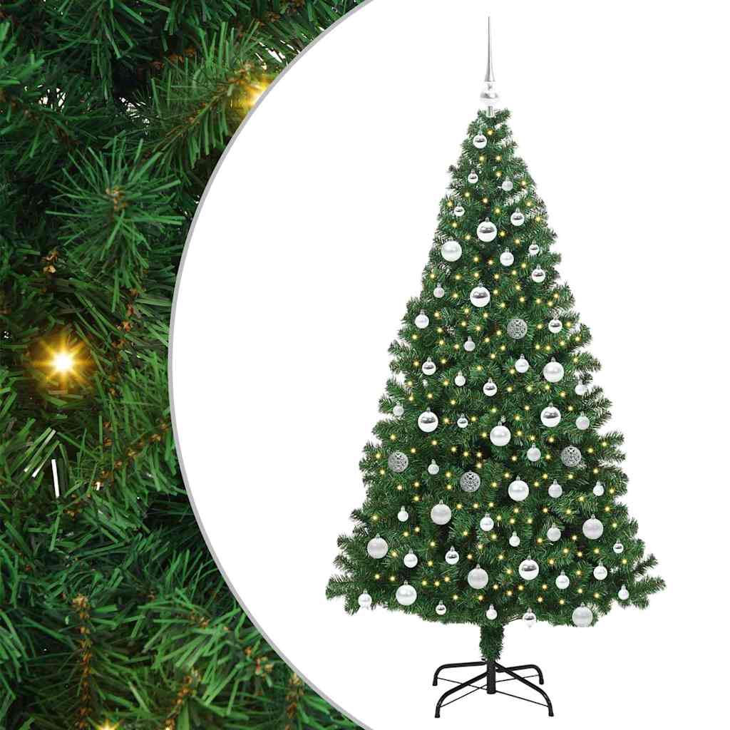 Vidaxx sapin de Noël artificiel vert 180 cm PVC et acier et plastique