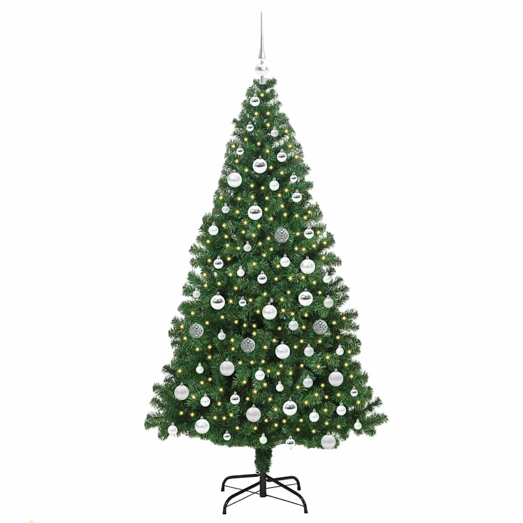 Vidaxx sapin de Noël artificiel vert 180 cm PVC et acier et plastique