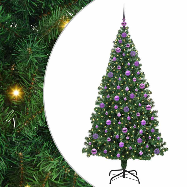 Vidaxx sapin de Noël artificiel vert 180 cm PVC et acier et plastique
