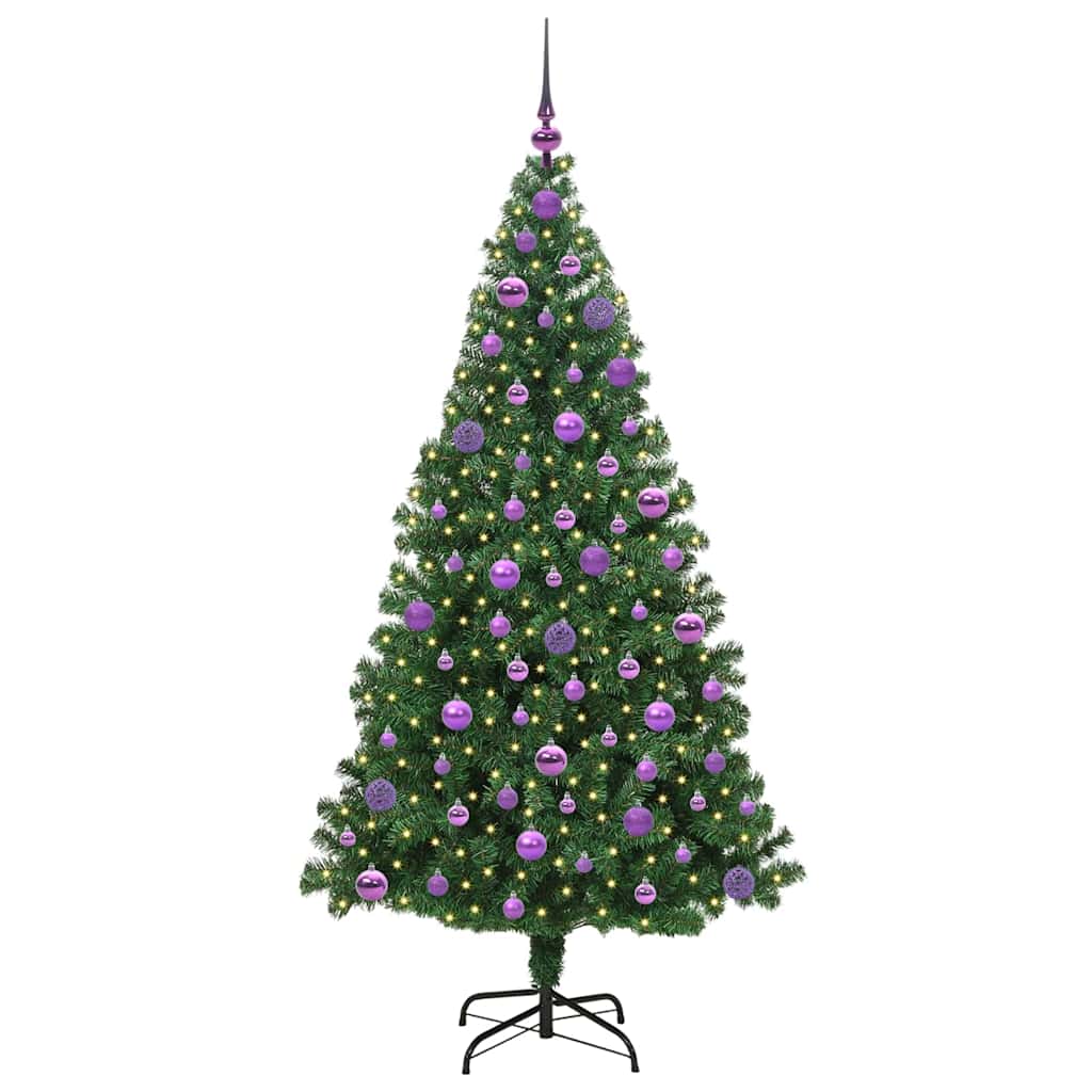 Vidaxx sapin de Noël artificiel vert 180 cm PVC et acier et plastique