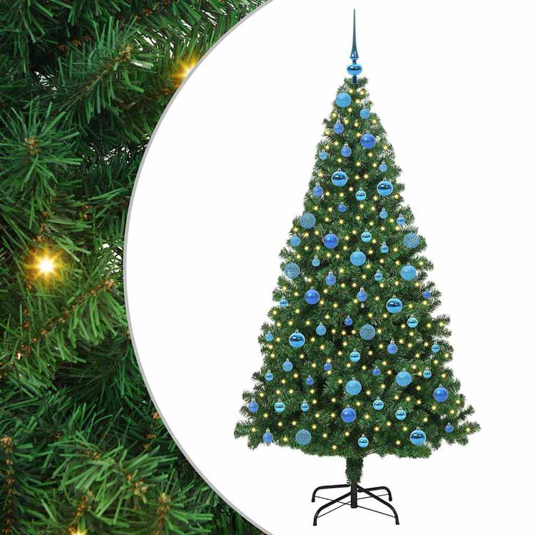 Vidaxx sapin de Noël artificiel vert 180 cm PVC et acier et plastique