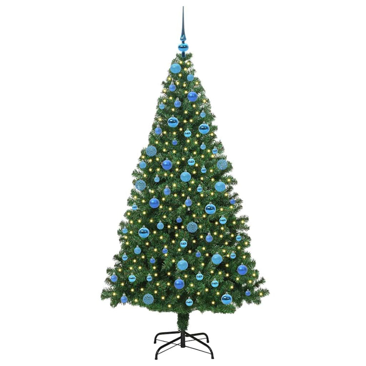 Vidaxx sapin de Noël artificiel vert 180 cm PVC et acier et plastique