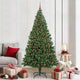 Vidaxx sapin de Noël artificiel vert 210 cm PVC et acier et plastique