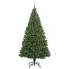 Vidaxx sapin de Noël artificiel vert 210 cm PVC et acier et plastique
