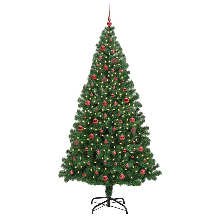 Vidaxx sapin de Noël artificiel vert 210 cm PVC et acier et plastique