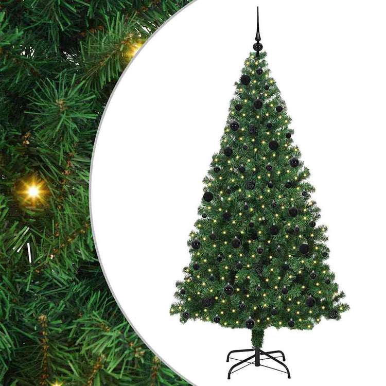 Vidaxx sapin de Noël artificiel vert 210 cm PVC et acier et plastique