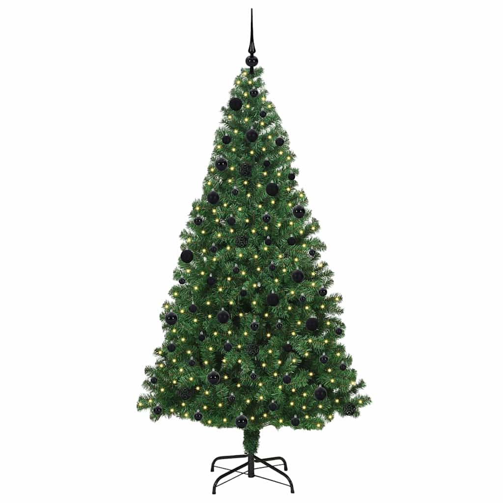 Vidaxx sapin de Noël artificiel vert 210 cm PVC et acier et plastique