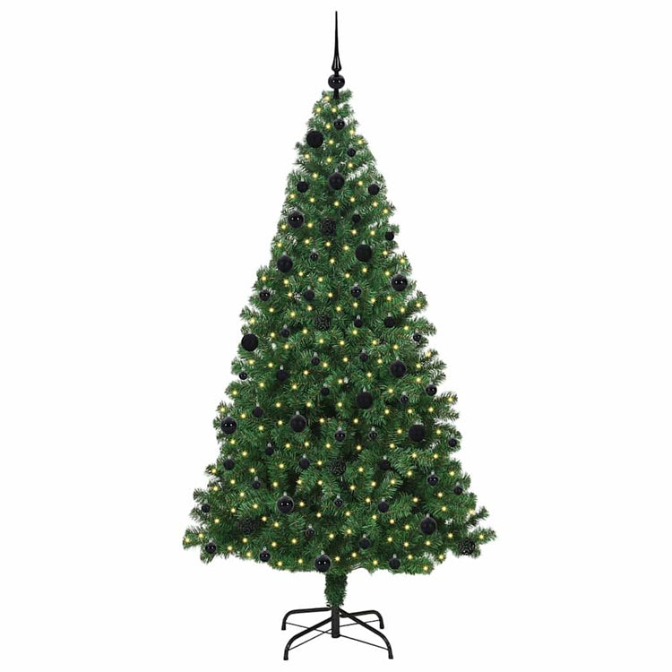 Vidaxx sapin de Noël artificiel vert 210 cm PVC et acier et plastique