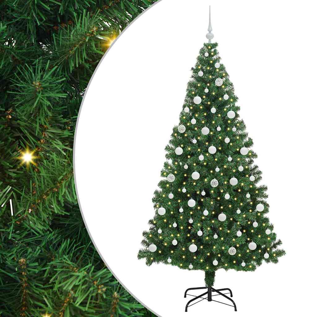 Vidaxx sapin de Noël artificiel vert 210 cm PVC et acier et plastique