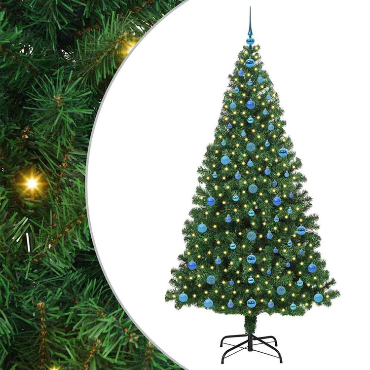 Vidaxx sapin de Noël artificiel vert 210 cm PVC et acier et plastique