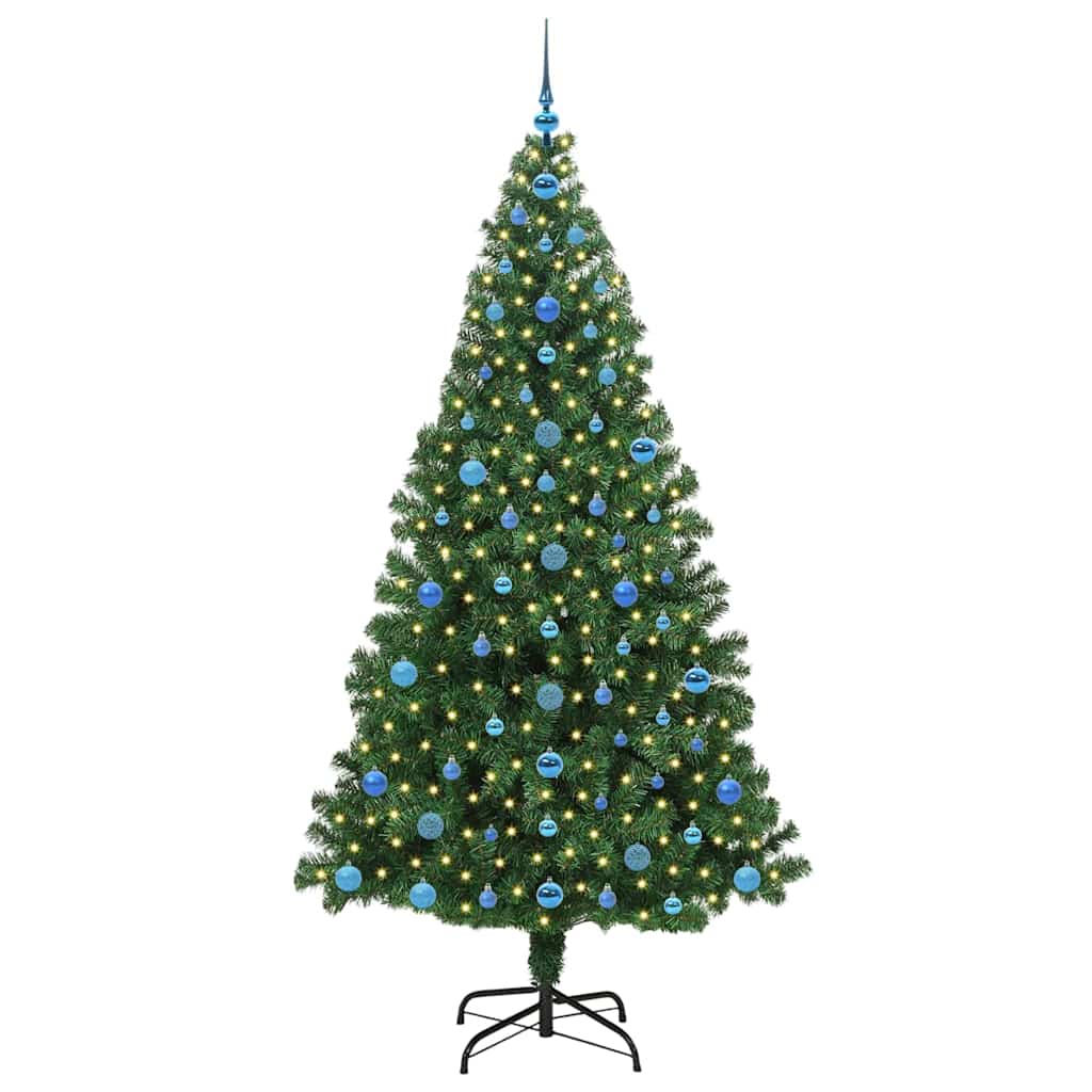 Vidaxx sapin de Noël artificiel vert 210 cm PVC et acier et plastique