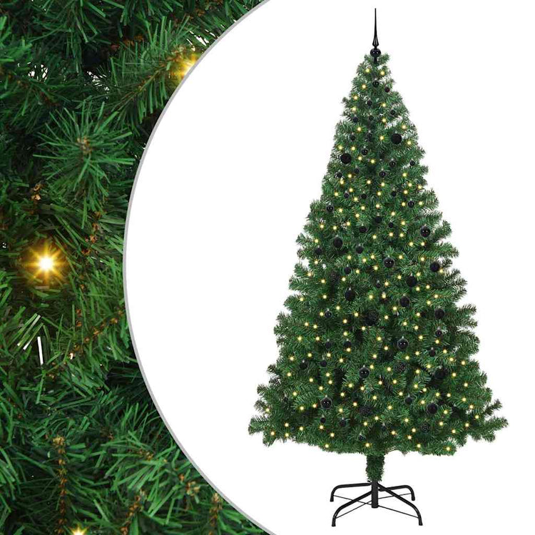 Vidaxx sapin de Noël artificiel vert 240 cm PVC et acier et plastique