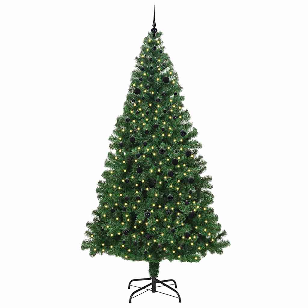 Vidaxx sapin de Noël artificiel vert 240 cm PVC et acier et plastique