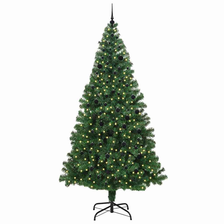 Vidaxx sapin de Noël artificiel vert 240 cm PVC et acier et plastique