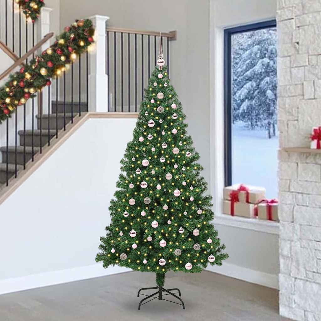 Vidaxx sapin de Noël artificiel vert 240 cm PVC et acier et plastique