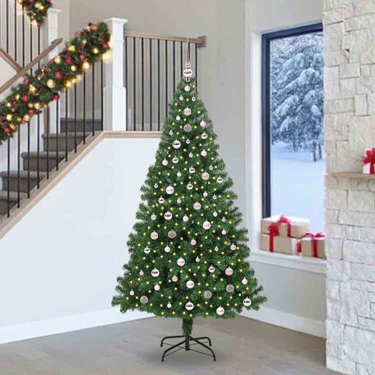 Vidaxx sapin de Noël artificiel vert 240 cm PVC et acier et plastique