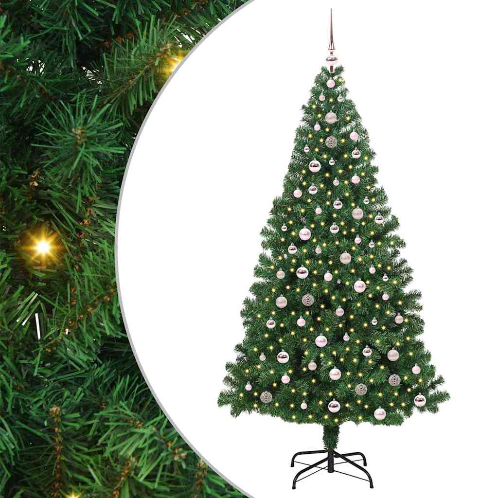 Vidaxx sapin de Noël artificiel vert 240 cm PVC et acier et plastique