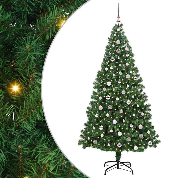Vidaxx sapin de Noël artificiel vert 240 cm PVC et acier et plastique