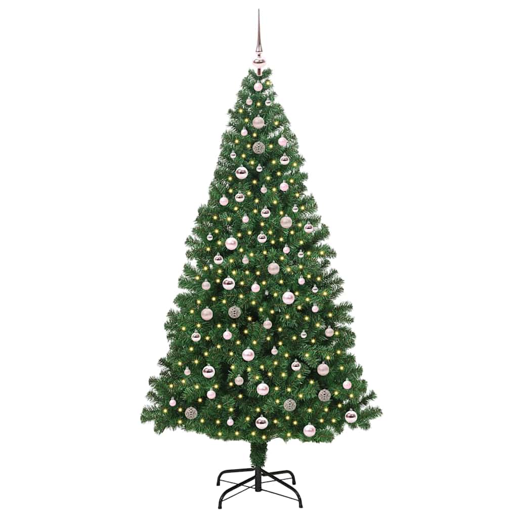 Vidaxx sapin de Noël artificiel vert 240 cm PVC et acier et plastique