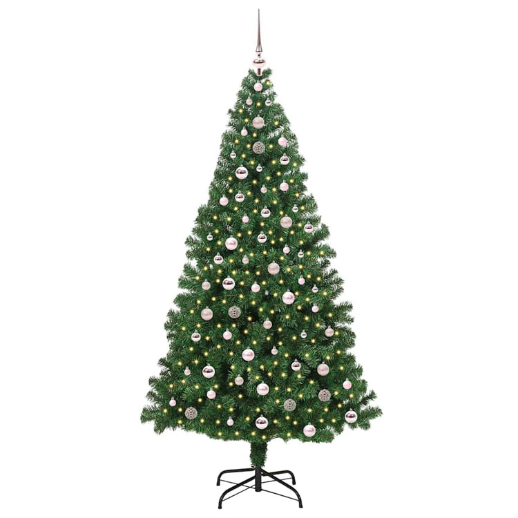 Vidaxx sapin de Noël artificiel vert 240 cm PVC et acier et plastique