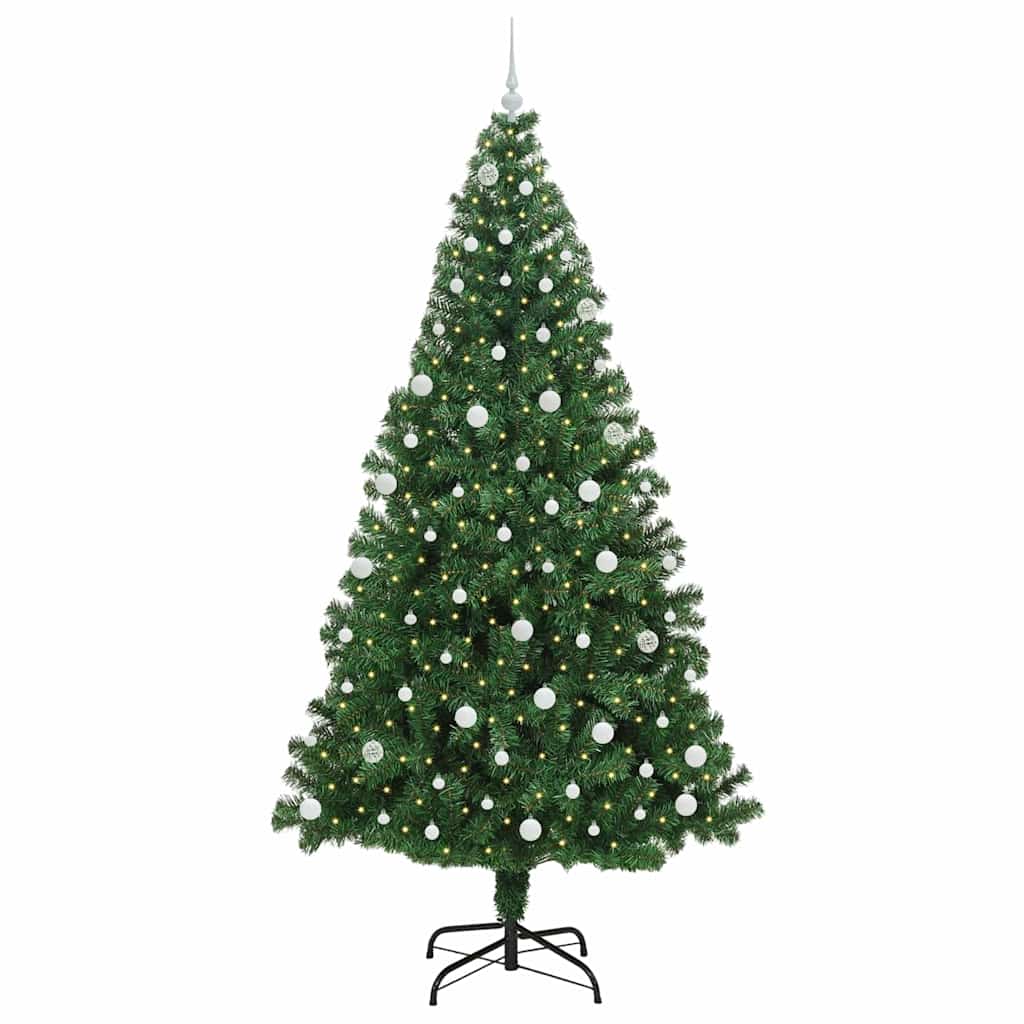 Vidaxx sapin de Noël artificiel vert 240 cm PVC et acier et plastique