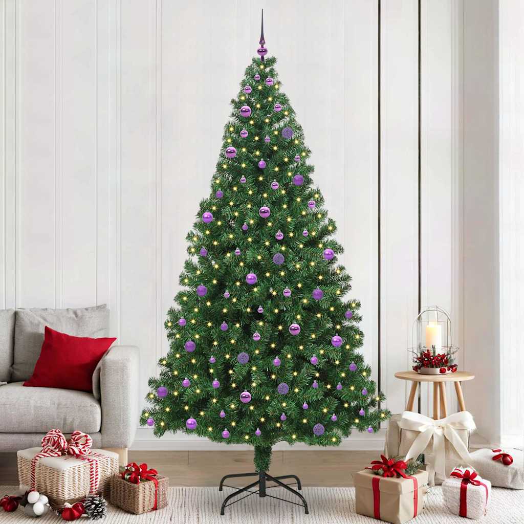 Vidaxx sapin de Noël artificiel vert 240 cm PVC et acier et plastique