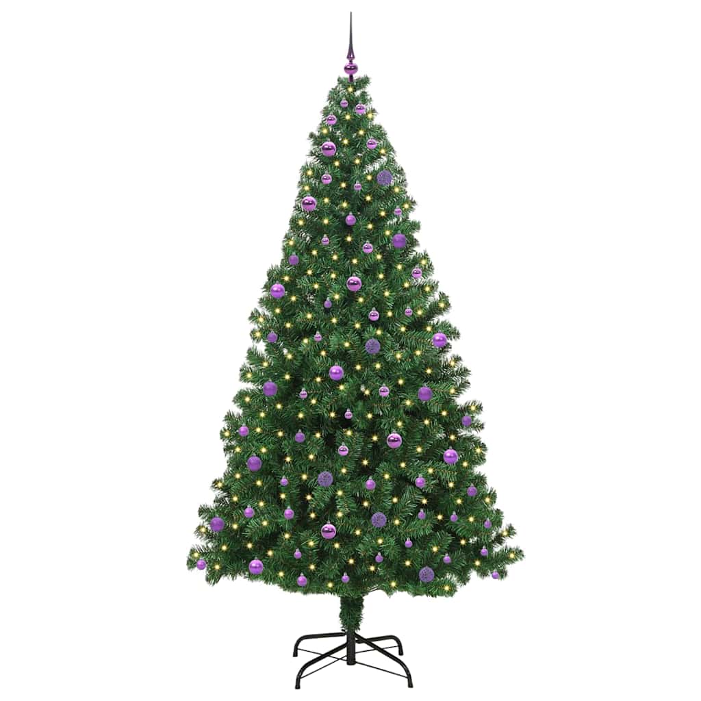 Vidaxx sapin de Noël artificiel vert 240 cm PVC et acier et plastique