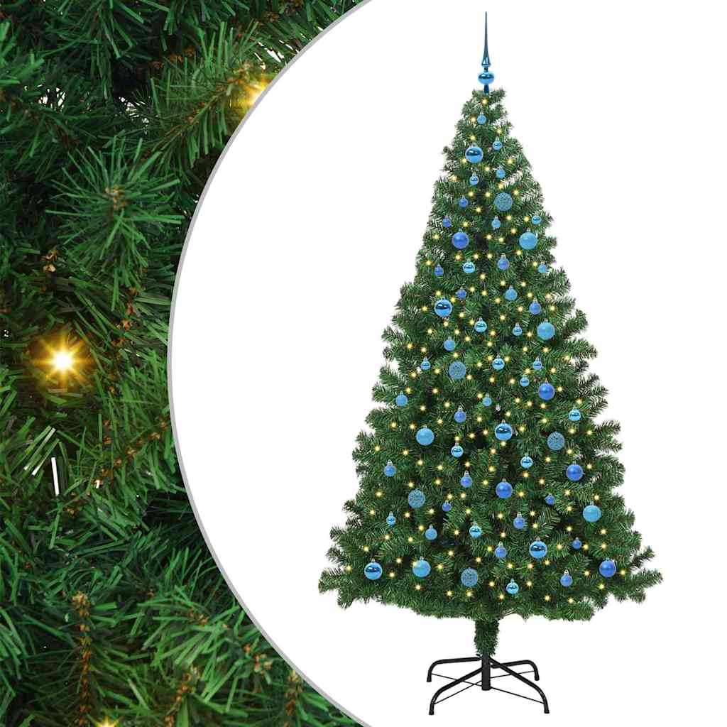 Vidaxx sapin de Noël artificiel vert 240 cm PVC et acier et plastique