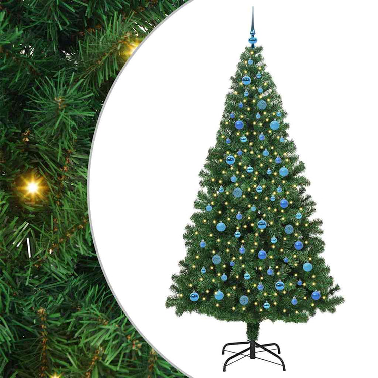 Vidaxx sapin de Noël artificiel vert 240 cm PVC et acier et plastique