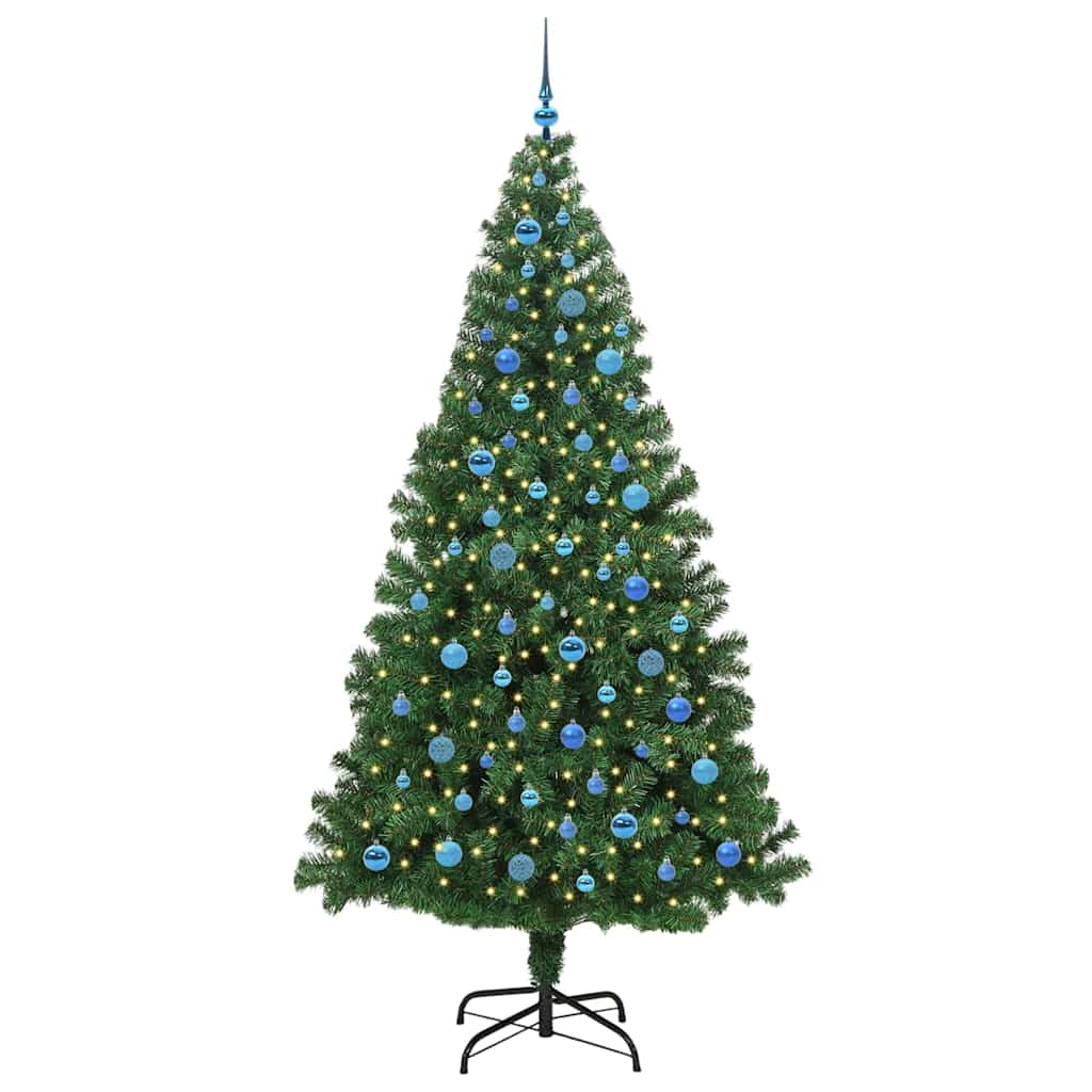 Vidaxx sapin de Noël artificiel vert 240 cm PVC et acier et plastique