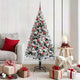 Vidaxx sapin de Noël artificiel avec 150 LED blanc 150 cm PVC et acier et plastique