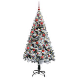 Vidaxx sapin de Noël artificiel avec 150 LED blanc 150 cm PVC et acier et plastique - afbeelding 3