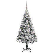 Vidaxx sapin de Noël artificiel avec 150 LED blanc 150 cm PVC et acier et plastique - afbeelding 3