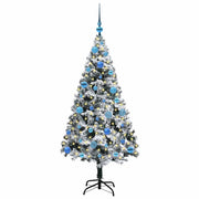 Vidaxx sapin de Noël artificiel avec 150 LED blanc 150 cm PVC et acier et plastique - afbeelding 3