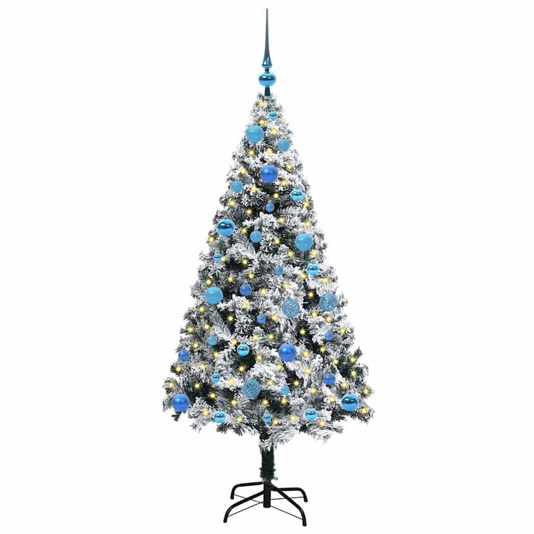 Vidaxx sapin de Noël artificiel avec 150 LED blanc 150 cm PVC et acier et plastique