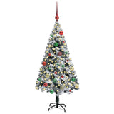 Vidaxx sapin de Noël artificiel avec 150 LED blanc 150 cm PVC et acier et plastique - afbeelding 3