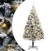 Vidaxx sapin de Noël artificiel avec 300 LED blanc 180 cm PVC et acier et plastique - afbeelding 1