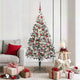 Vidaxx sapin de Noël artificiel avec 300 LED blanc 180 cm PVC et acier et plastique