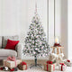 Vidaxx sapin de Noël artificiel avec 300 LED blanc 180 cm PVC et acier et plastique
