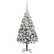 Vidaxx sapin de Noël artificiel avec 300 LED blanc 180 cm PVC et acier et plastique - afbeelding 3